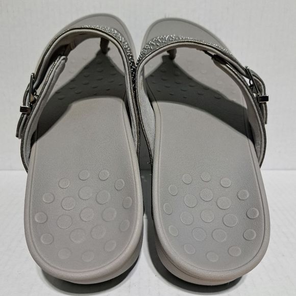 Vionic Capitola With Studs Platform Sandal Flip-flops Size 10 Pewter Gray - Picture 13 of 14